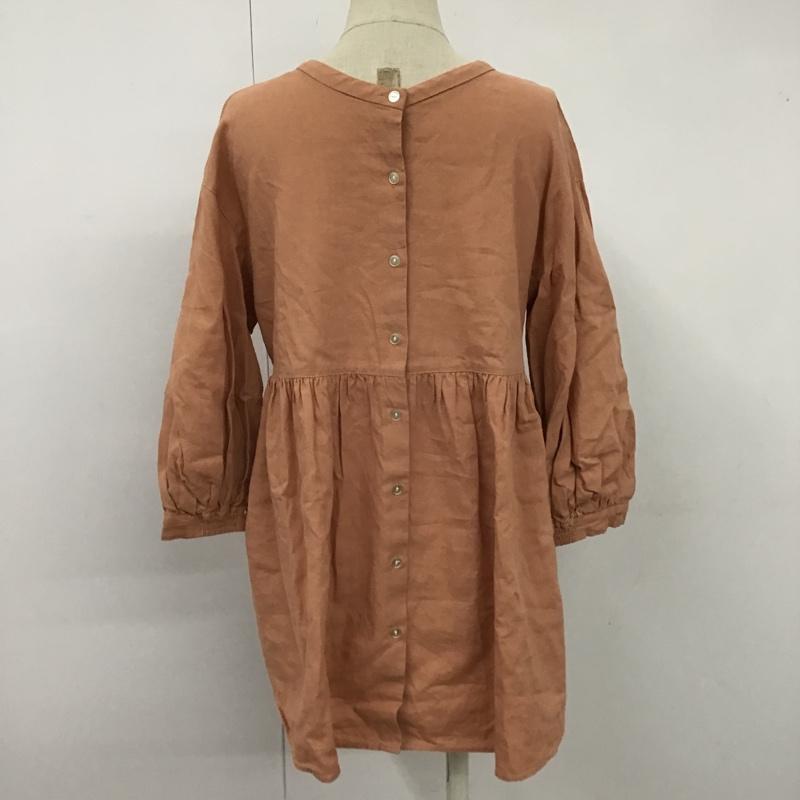 グローバルワーク GLOBAL WORK カットソー 七分袖 M 無地 茶 / ブラウン /  レディース USED 古着 中古 10102756