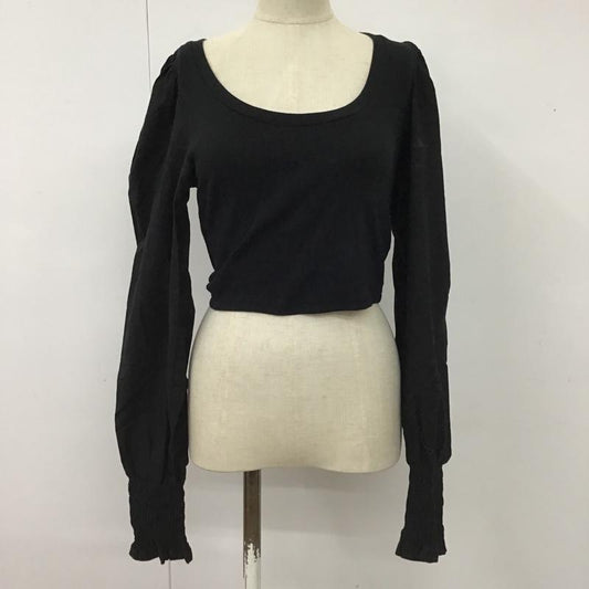 ザラ ZARA カットソー 長袖 M 無地 黒 / ブラック /  レディース USED 古着 中古 10102766
