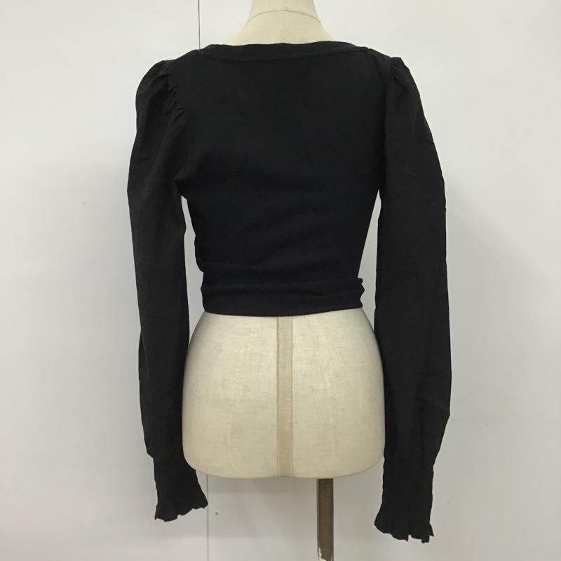 ザラ ZARA カットソー 長袖 M 無地 黒 / ブラック /  レディース USED 古着 中古 10102766
