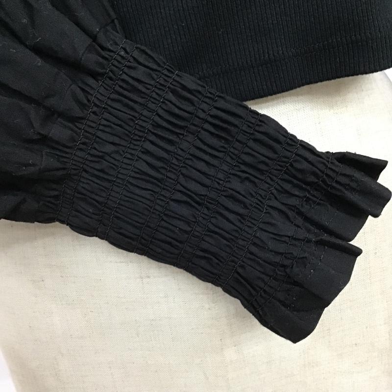 ザラ ZARA カットソー 長袖 M 無地 黒 / ブラック /  レディース USED 古着 中古 10102766