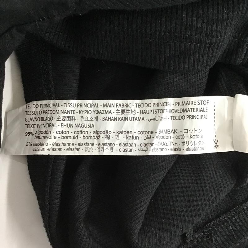 ザラ ZARA カットソー 長袖 M 無地 黒 / ブラック /  レディース USED 古着 中古 10102766