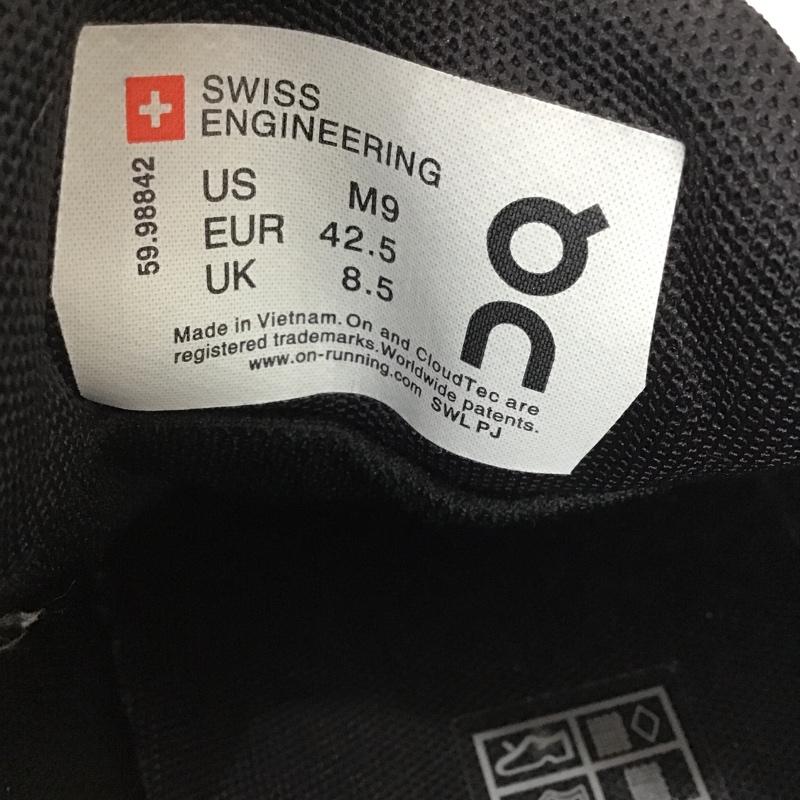 オン On スニーカー スニーカー 98842 Cloud 5 Waterproof UK8.5 US：9 ロゴ、文字 黒 / ブラック /  メンズ USED 古着 中古 10102776