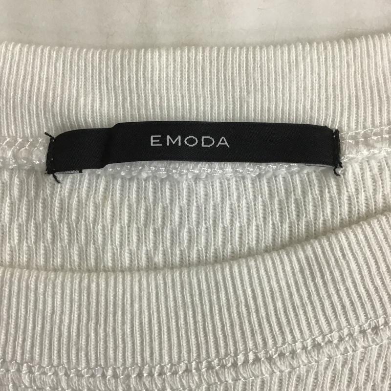 エモダ EMODA カットソー 長袖 042152702001 マークウエストルーズプルオーバー FREE 無地 白 / ホワイト /  レディース USED 古着 中古 10102804