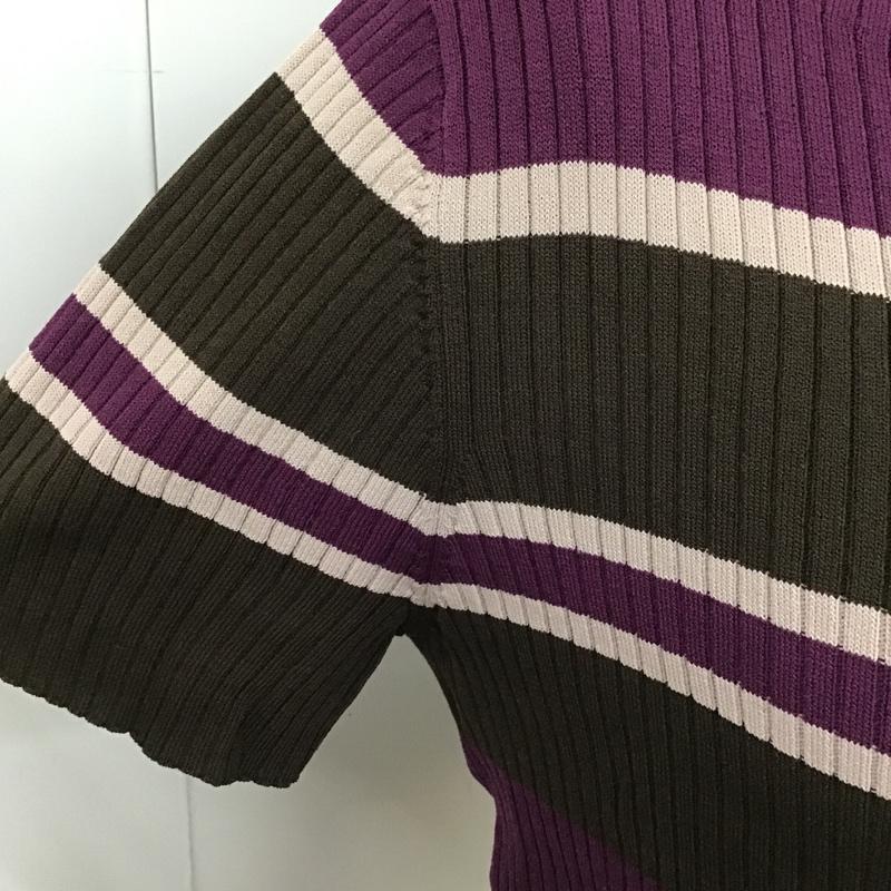 オペークドットクリップ OPAQUE.CLIP カットソー 半袖 L ボーダー柄 マルチカラー / マルチカラー /  レディース USED 古着 中古 10102805