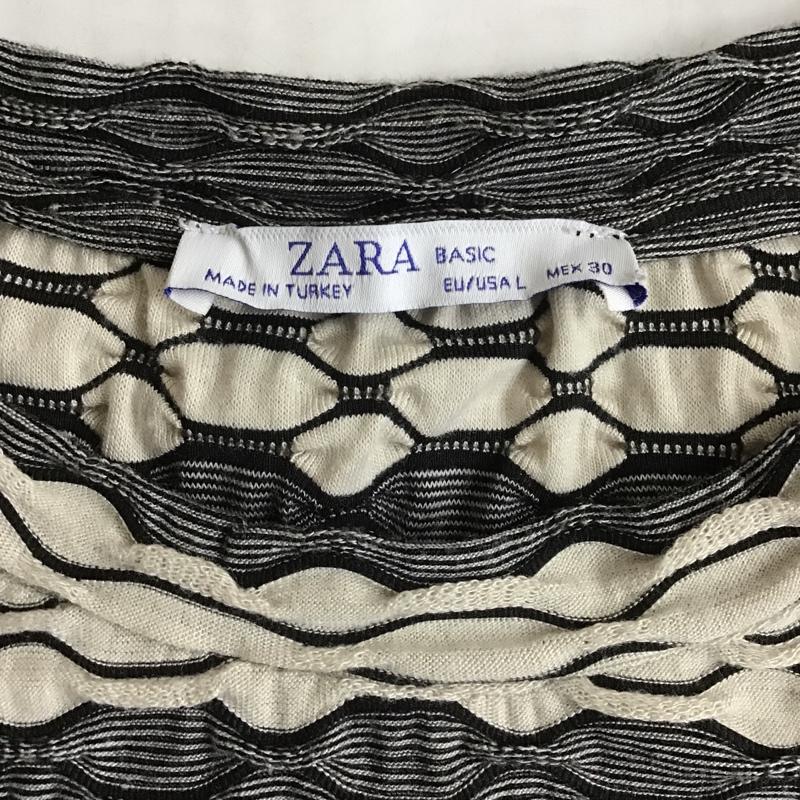 ザラ ZARA カットソー 半袖 L  マルチカラー / マルチカラー /  レディース USED 古着 中古 10102806