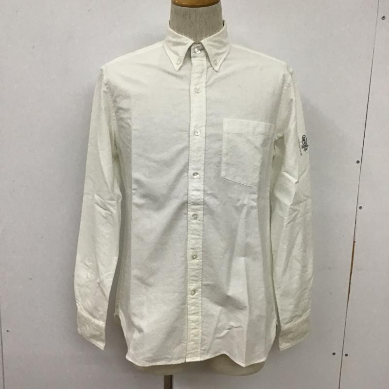アベイシングエイプ A BATHING APE シャツ、ブラウス 長袖 ボタンダウンシャツ M 無地 白 / ホワイト /  メンズ USED 古着 中古 10102817