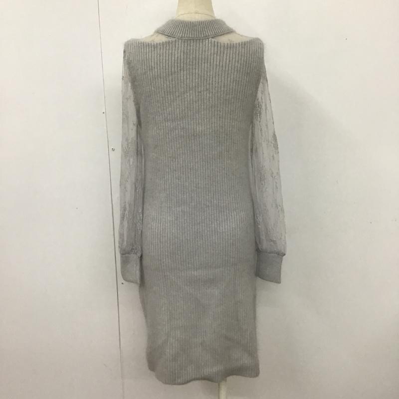 スナイデル SNIDEL ワンピース ミニスカート SWNO165081 ショルダーシースルーニットワンピース FREE 無地 灰 / グレー /  レディース USED 古着 中古 10102844