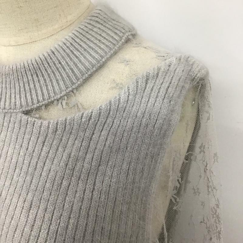 スナイデル SNIDEL ワンピース ミニスカート SWNO165081 ショルダーシースルーニットワンピース FREE 無地 灰 / グレー /  レディース USED 古着 中古 10102844