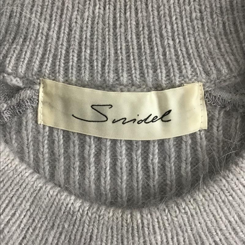 スナイデル SNIDEL ワンピース ミニスカート SWNO165081 ショルダーシースルーニットワンピース FREE 無地 灰 / グレー /  レディース USED 古着 中古 10102844