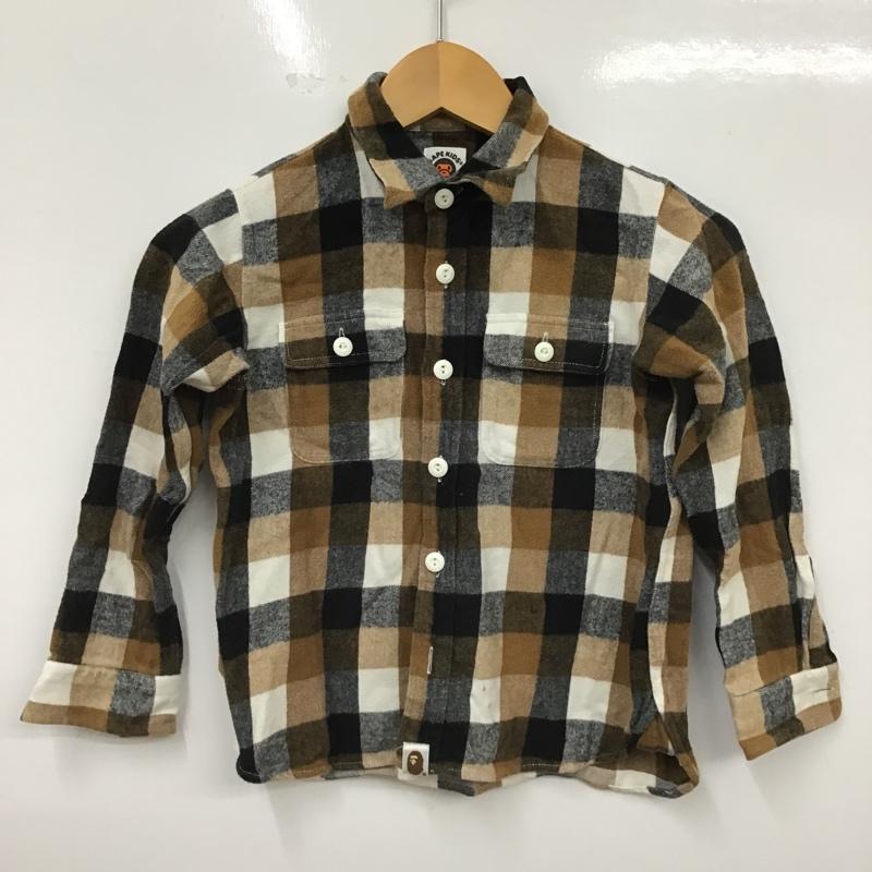 アベイシングエイプ A BATHING APE シャツ、ブラウス 長袖 BAPE KIDS 120cm 120cm チェック マルチカラー / マルチカラー /  ボーイズ USED 古着 中古 10102848