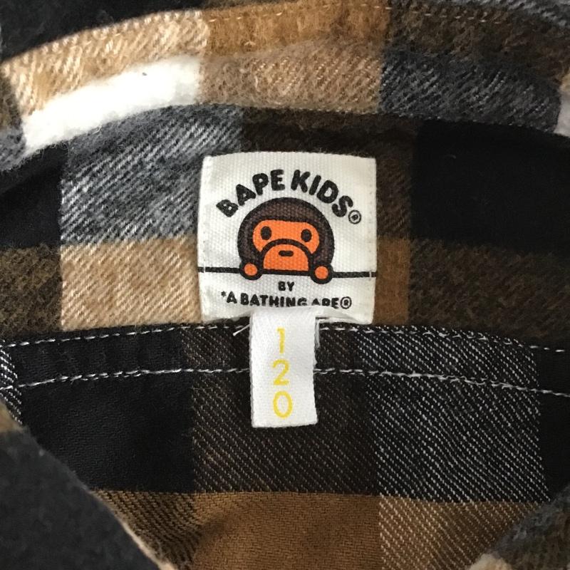 アベイシングエイプ A BATHING APE シャツ、ブラウス 長袖 BAPE KIDS 120cm 120cm チェック マルチカラー / マルチカラー /  ボーイズ USED 古着 中古 10102848