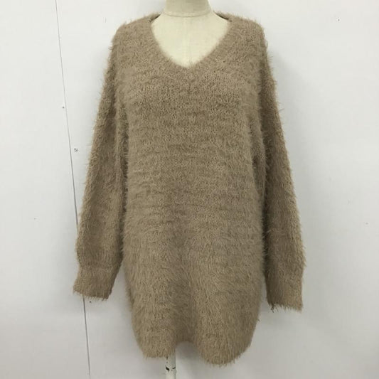 アースミュージックアンドエコロジー earth music&ecology ニット、セーター 長袖 FREE 無地 ベージュ / ベージュ /  レディース USED 古着 中古 10102850