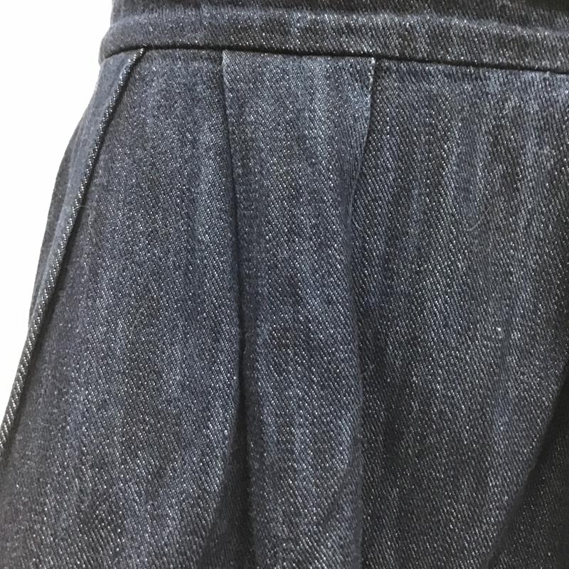 ザラ ZARA スカート ひざ丈スカート S 無地 インディゴ / インディゴ /  レディース USED 古着 中古 10102853