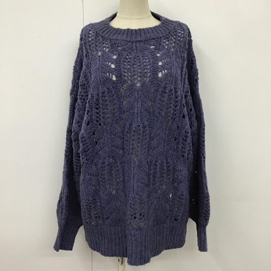 ローリーズファーム LOWRYS FARM ニット、セーター 長袖 FREE 無地 紫 / パープル /  レディース USED 古着 中古 10102871