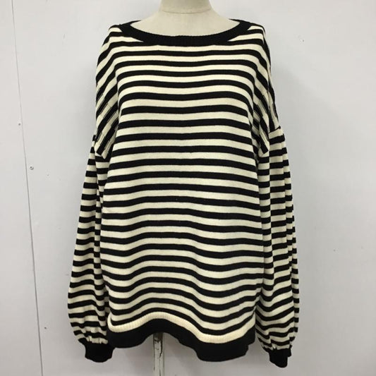ニコアンド niko and... ニット、セーター 長袖 L ボーダー柄 マルチカラー / マルチカラー /  レディース USED 古着 中古 10102880