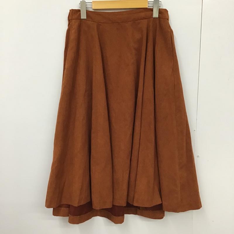 ニコアンド niko and... スカート ロングスカート M 無地 茶 / ブラウン /  レディース USED 古着 中古 10102885