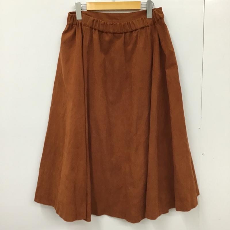 ニコアンド niko and... スカート ロングスカート M 無地 茶 / ブラウン /  レディース USED 古着 中古 10102885