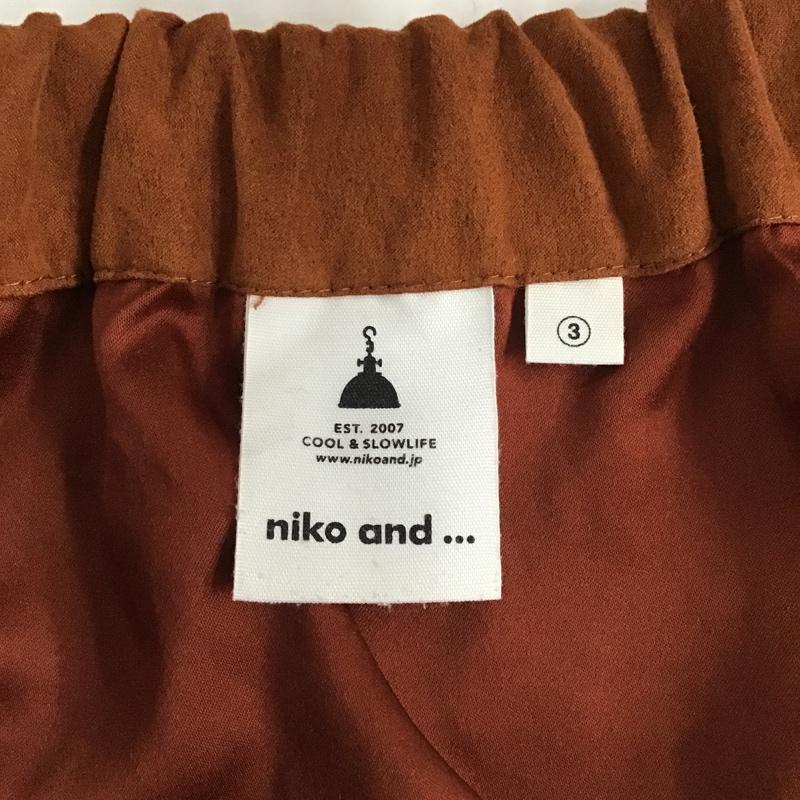 ニコアンド niko and... スカート ロングスカート M 無地 茶 / ブラウン /  レディース USED 古着 中古 10102885