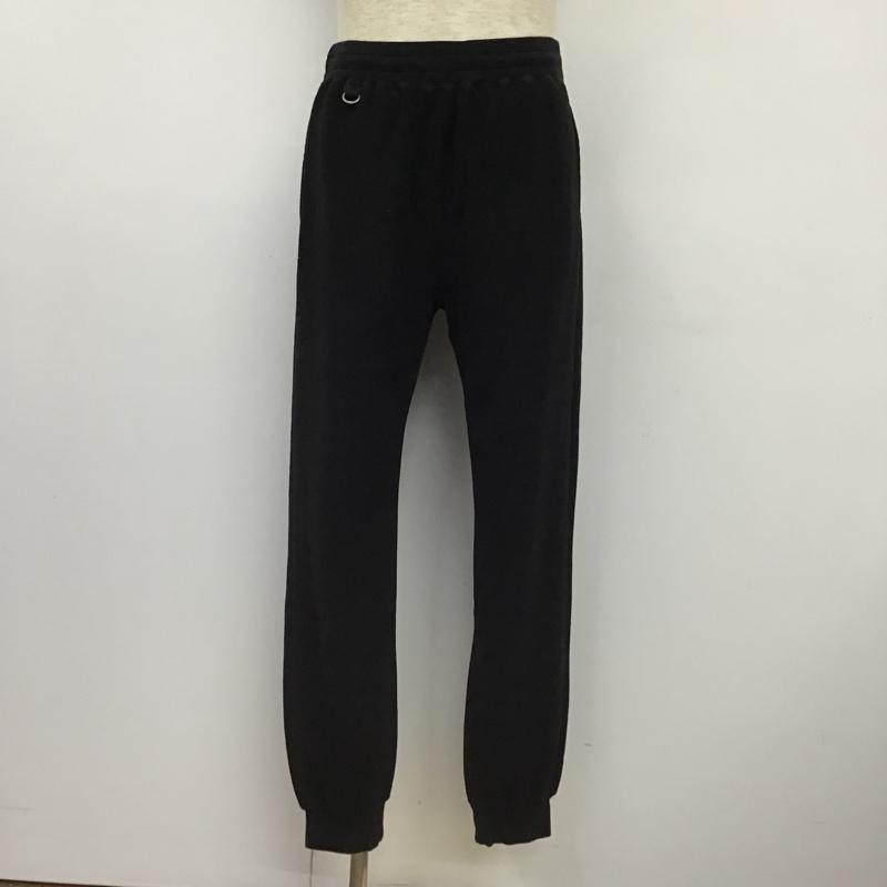 ユニフォームエクスペリメント uniform experiment パンツ スラックス UE-189064 18AW MICRO FLEECE RIBBED PANT UE-189064 マイクロ フリース リブド 2 無地 黒 / ブラック /  メンズ USED 古着 中古 10102922