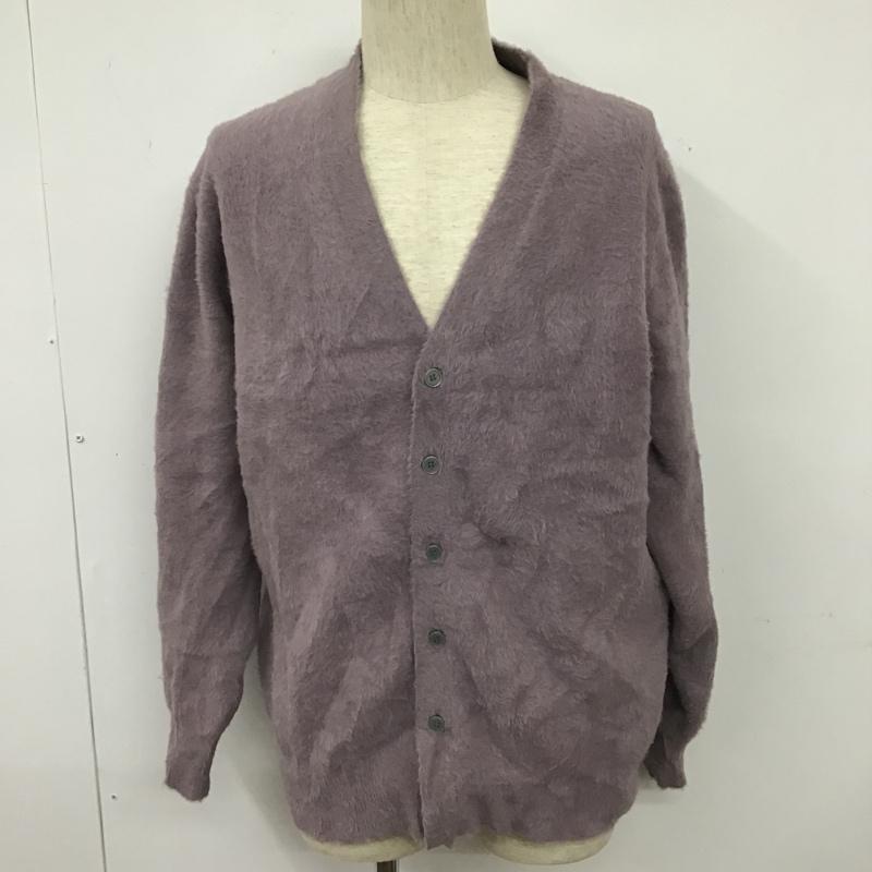 ザラ ZARA カーディガン 長袖 M 無地 紫 / パープル /  メンズ USED 古着 中古 10102942