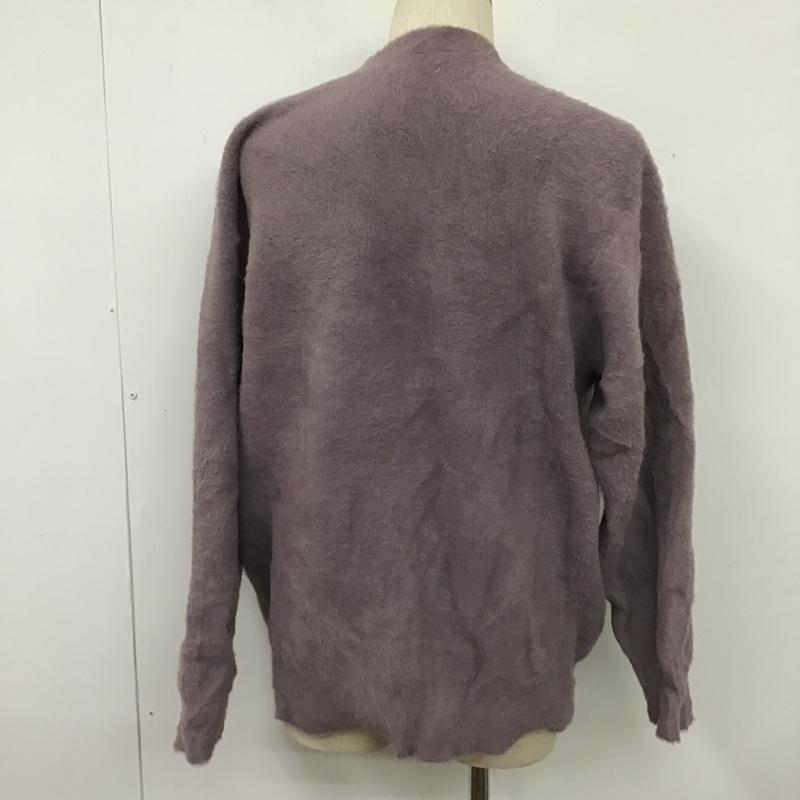 ザラ ZARA カーディガン 長袖 M 無地 紫 / パープル /  メンズ USED 古着 中古 10102942