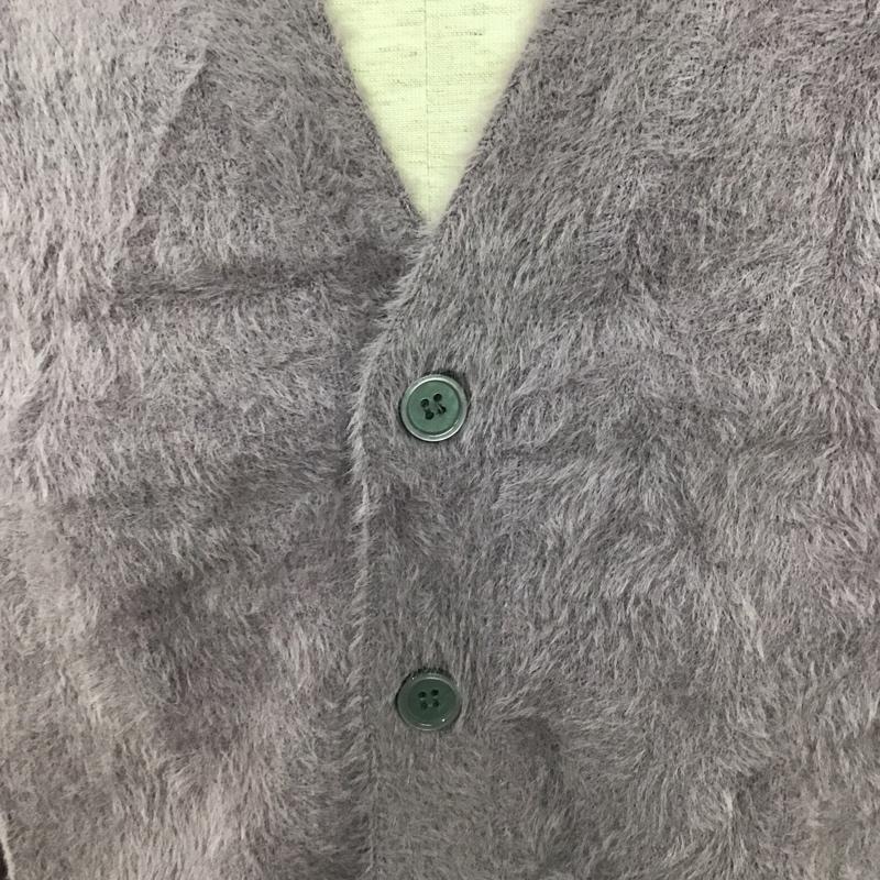 ザラ ZARA カーディガン 長袖 M 無地 紫 / パープル /  メンズ USED 古着 中古 10102942