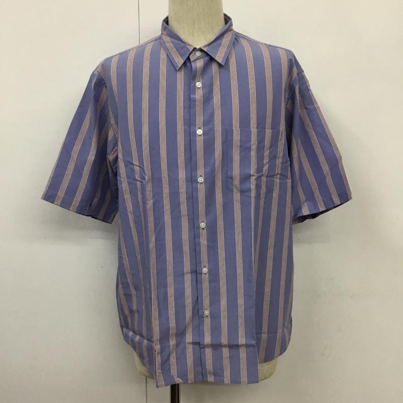 ユナイテッドアローズグリーンレーベルリラクシング UNITED ARROWS green label relaxing シャツ、ブラウス 半袖 3216-199-1509 キュプラエステルストライプジャストルーズ 半袖シャツ カラーシャツ M ストライプ 水色 / ライトブルー /  メンズ USED 古着 中古 10102953