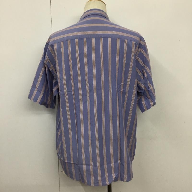 ユナイテッドアローズグリーンレーベルリラクシング UNITED ARROWS green label relaxing シャツ、ブラウス 半袖 3216-199-1509 キュプラエステルストライプジャストルーズ 半袖シャツ カラーシャツ M ストライプ 水色 / ライトブルー /  メンズ USED 古着 中古 10102953