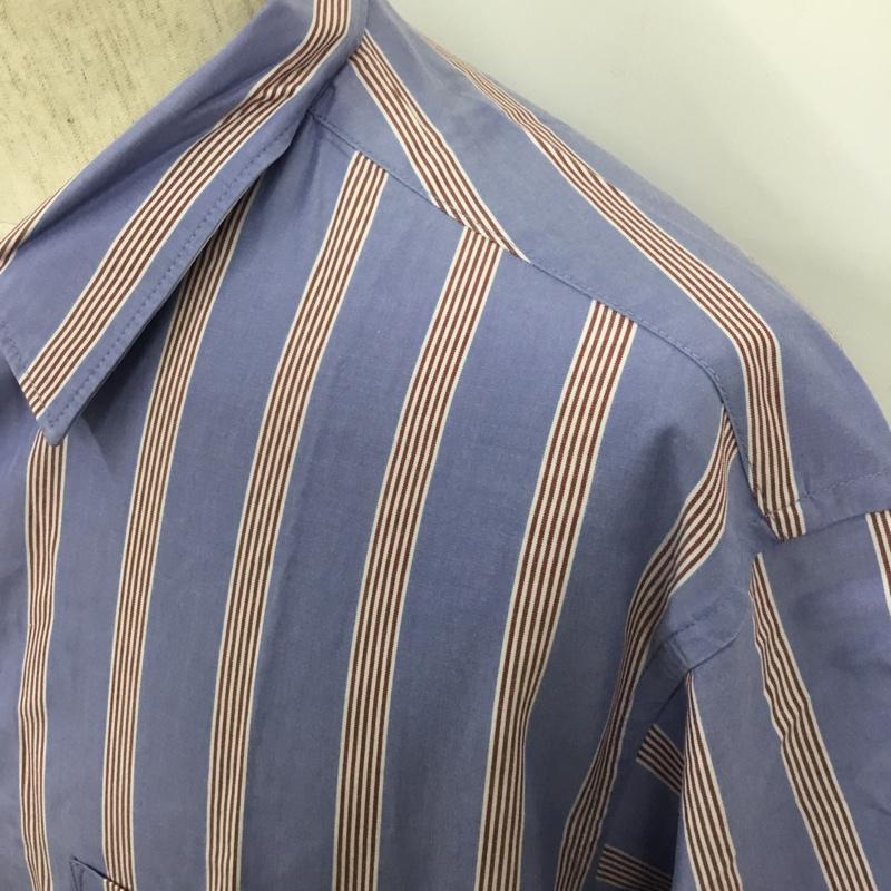 ユナイテッドアローズグリーンレーベルリラクシング UNITED ARROWS green label relaxing シャツ、ブラウス 半袖 3216-199-1509 キュプラエステルストライプジャストルーズ 半袖シャツ カラーシャツ M ストライプ 水色 / ライトブルー /  メンズ USED 古着 中古 10102953