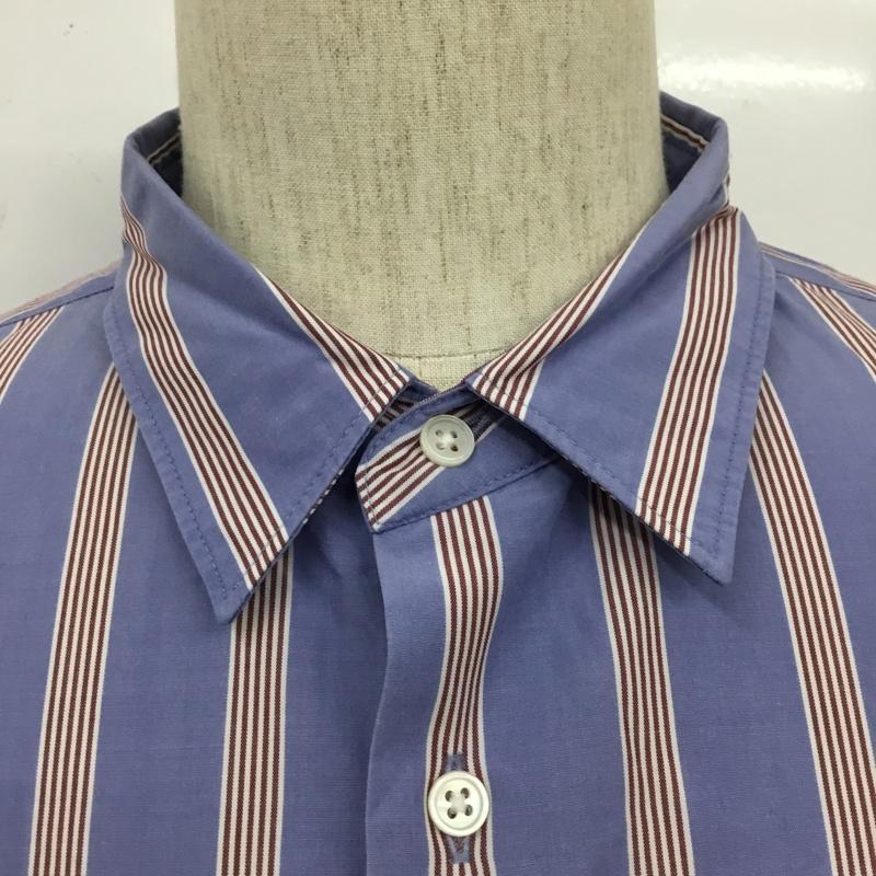 ユナイテッドアローズグリーンレーベルリラクシング UNITED ARROWS green label relaxing シャツ、ブラウス 半袖 3216-199-1509 キュプラエステルストライプジャストルーズ 半袖シャツ カラーシャツ M ストライプ 水色 / ライトブルー /  メンズ USED 古着 中古 10102953