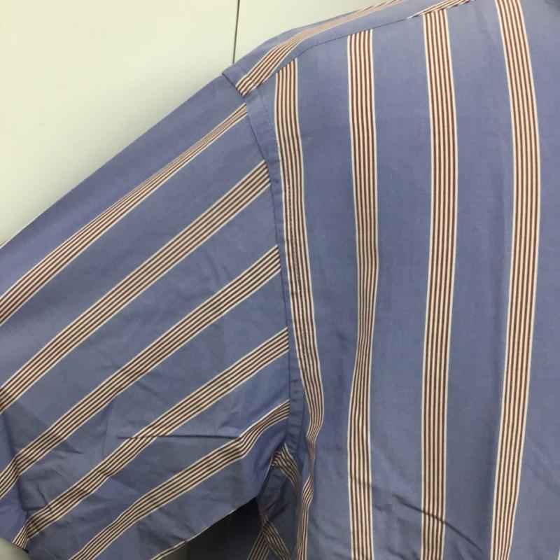 ユナイテッドアローズグリーンレーベルリラクシング UNITED ARROWS green label relaxing シャツ、ブラウス 半袖 3216-199-1509 キュプラエステルストライプジャストルーズ 半袖シャツ カラーシャツ M ストライプ 水色 / ライトブルー /  メンズ USED 古着 中古 10102953