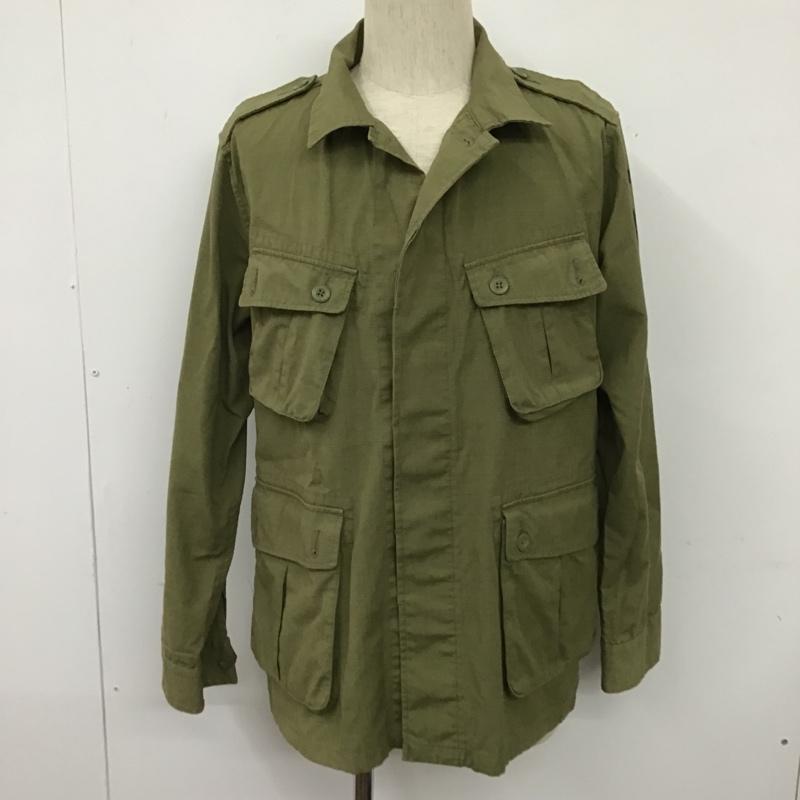 アヴィレックス AVIREX シャツ、ブラウス 長袖 ミリタリーシャツ L 無地 カーキ / カーキ /  メンズ USED 古着 中古 10102954