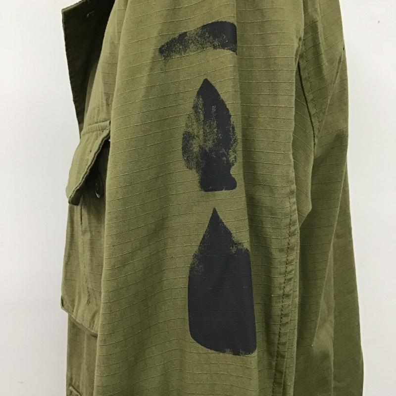 アヴィレックス AVIREX シャツ、ブラウス 長袖 ミリタリーシャツ L 無地 カーキ / カーキ /  メンズ USED 古着 中古 10102954