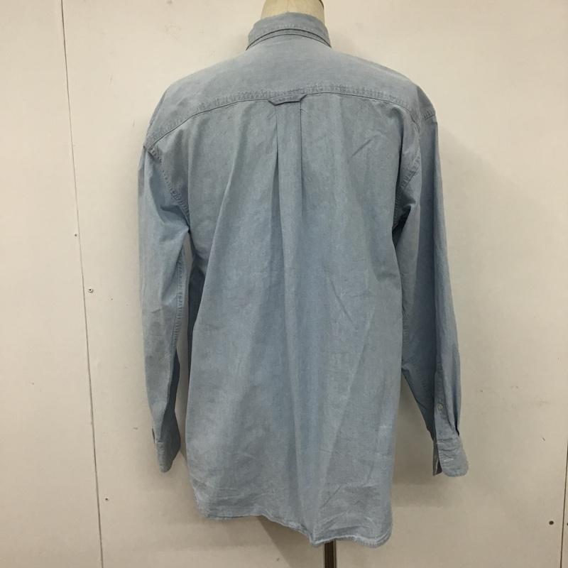 古着 USED シャツ、ブラウス 長袖 M 無地 水色 / ライトブルー /  メンズ USED 古着 中古 10102961