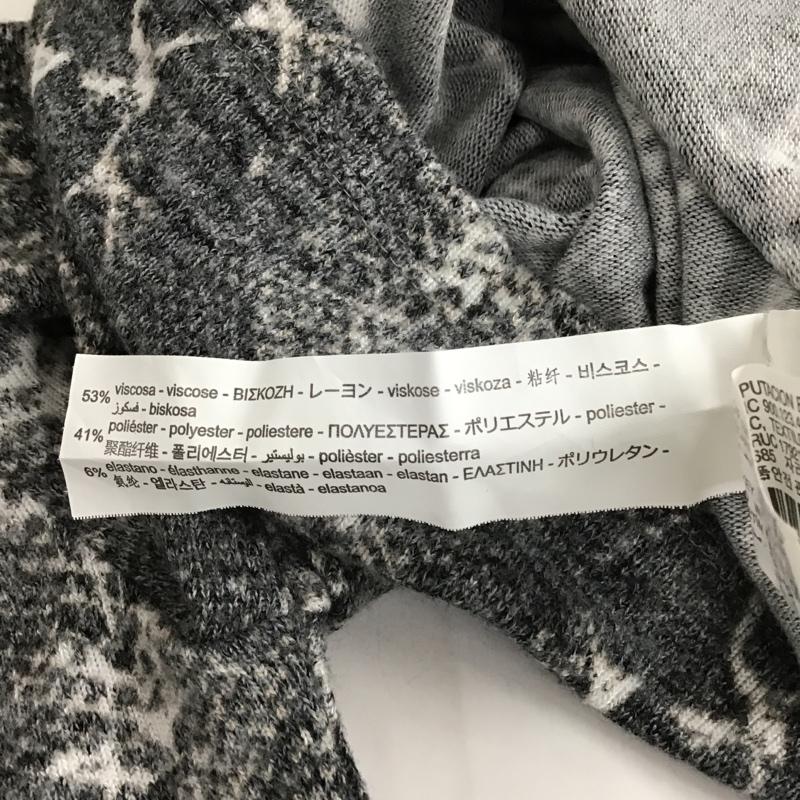ザラ ZARA TRAFALUC カットソー 長袖 長袖ニットカットソー クルーネックカットソー セーター 総柄 S 総柄 白 / ホワイト / X 黒 / ブラック /  レディース USED 古着 中古 10102975