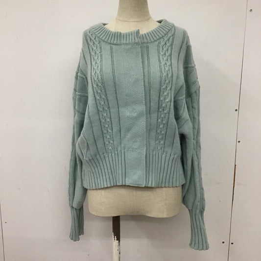 エイミーロウ Eimee Law カーディガン 長袖 82426B-2 カーディガン 長袖ニットカーディガン ショート丈カーディガン 38 無地 水色 / ライトブルー /  レディース USED 古着 中古 10102992