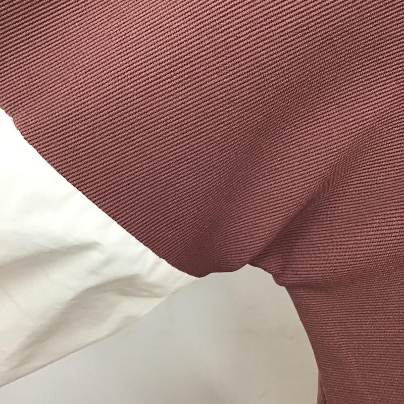 ザラ ZARA カットソー 長袖 長袖カットソー フリルカラーカットソー 切り替えロングスリーブカットソー L 無地 白 / ホワイト / X 桃 / ピンク /  レディース USED 古着 中古 10102994