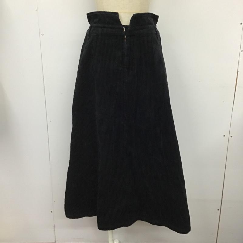 グリーンレーベルリラクシング green label relaxing スカート ロングスカート 3624-106-1627 NFCワイドコールテンマキシスカート ロングスカート コーデュロイスカート 38 無地 黒 / ブラック /  レディース USED 古着 中古 10103004