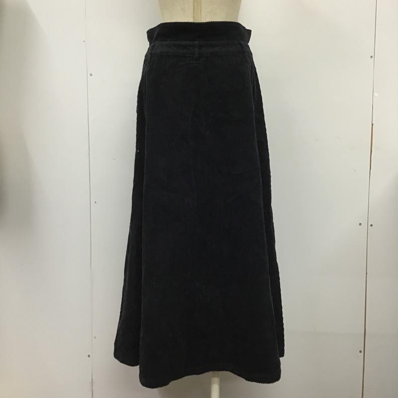 グリーンレーベルリラクシング green label relaxing スカート ロングスカート 3624-106-1627 NFCワイドコールテンマキシスカート ロングスカート コーデュロイスカート 38 無地 黒 / ブラック /  レディース USED 古着 中古 10103004