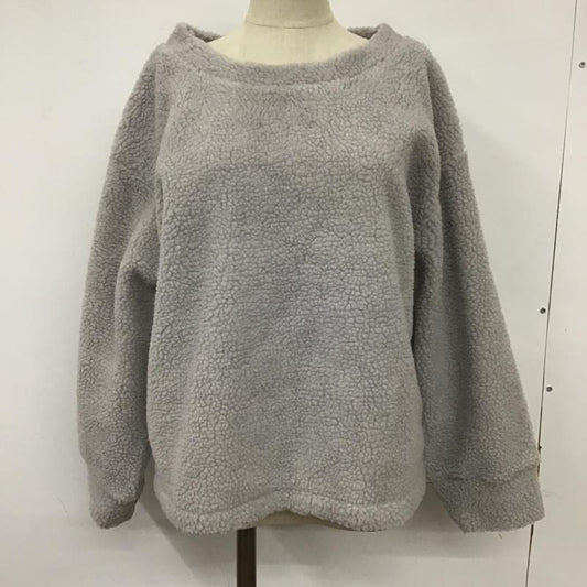 アースミュージックアンドエコロジー earth music&ecology カットソー 長袖 長袖カットソー 長袖フリース クルーネック FREE 無地 灰 / グレー /  レディース USED 古着 中古 10103010