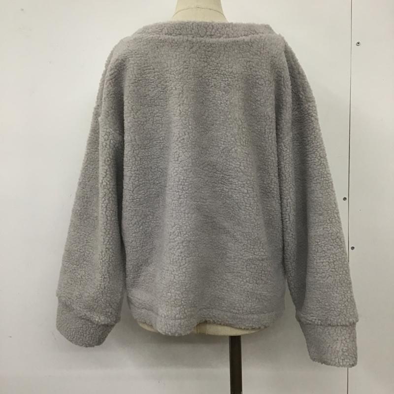 アースミュージックアンドエコロジー earth music&ecology カットソー 長袖 長袖カットソー 長袖フリース クルーネック FREE 無地 灰 / グレー /  レディース USED 古着 中古 10103010