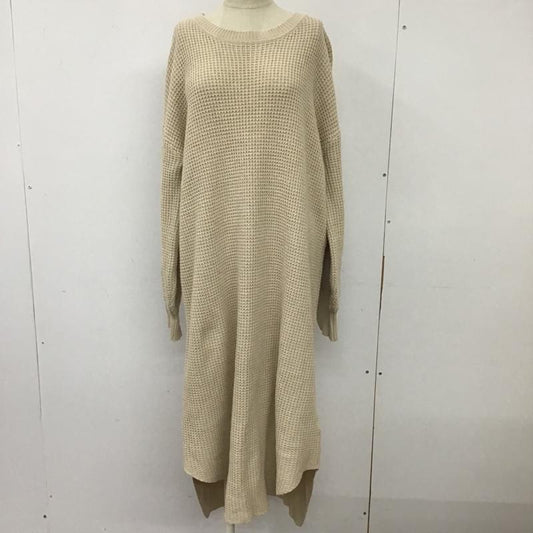ジーナシス JEANASIS ワンピース ロングスカート JS071100TP セーター ロングニットワンピース 長袖ニットワンピース FREE 無地 ベージュ / ベージュ /  レディース USED 古着 中古 10103012
