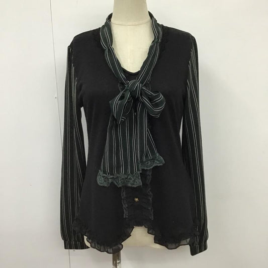 アクシーズファム axes femme カットソー 長袖 M 無地 黒 / ブラック /  レディース USED 古着 中古 10103032