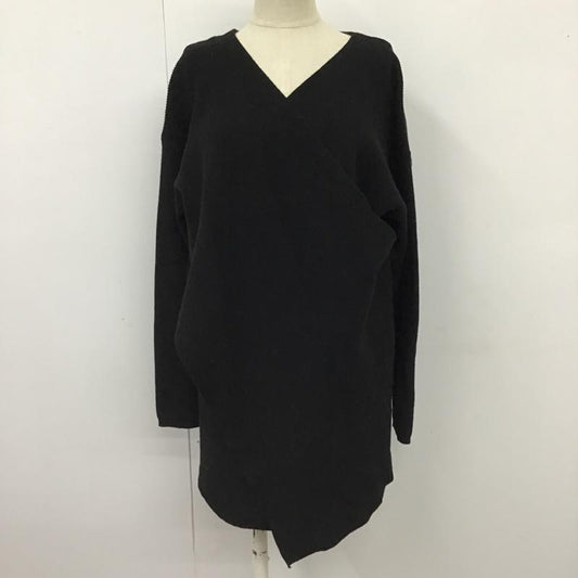アズールバイマウジー AZUL BY MOUSSY ニット、セーター 長袖 250ESM70-042C CROSS LAYERED KNIT TOPS S 無地 黒 / ブラック /  レディース USED 古着 中古 10103033