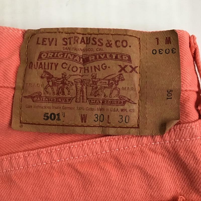 リーバイス Levi's パンツ デニム、ジーンズ W30L30 90s USA製 30インチ 無地 桃 / ピンク /  メンズ USED 古着 中古 10103035