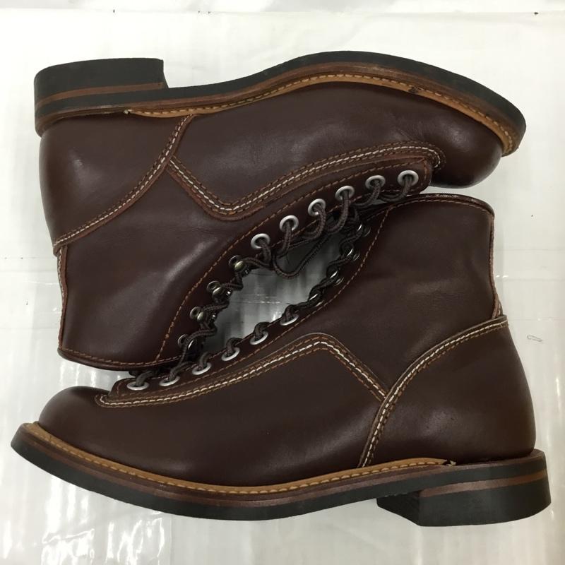 ロンウルフブーツ LONEWOLFBOOTS ブーツ 一般 F01615 キャッツポウソール CARPENTER 8 箱有 無地 茶 / ブラウン /  メンズ USED 古着 中古 10103055