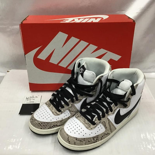ナイキ NIKE スニーカー スニーカー FB1318 100 TERMINATOR HIGH 26cm 箱有 スネークスキンプリント 26.0cm ロゴ、文字 白 / ホワイト / X 黒 / ブラック / X ベージュ / ベージュ /  メンズ USED 古着 中古 10103079