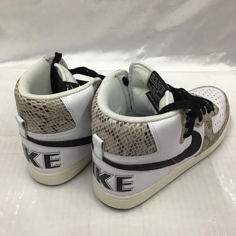 ナイキ NIKE スニーカー スニーカー FB1318 100 TERMINATOR HIGH 26cm 箱有 スネークスキンプリント 26.0cm ロゴ、文字 白 / ホワイト / X 黒 / ブラック / X ベージュ / ベージュ /  メンズ USED 古着 中古 10103079