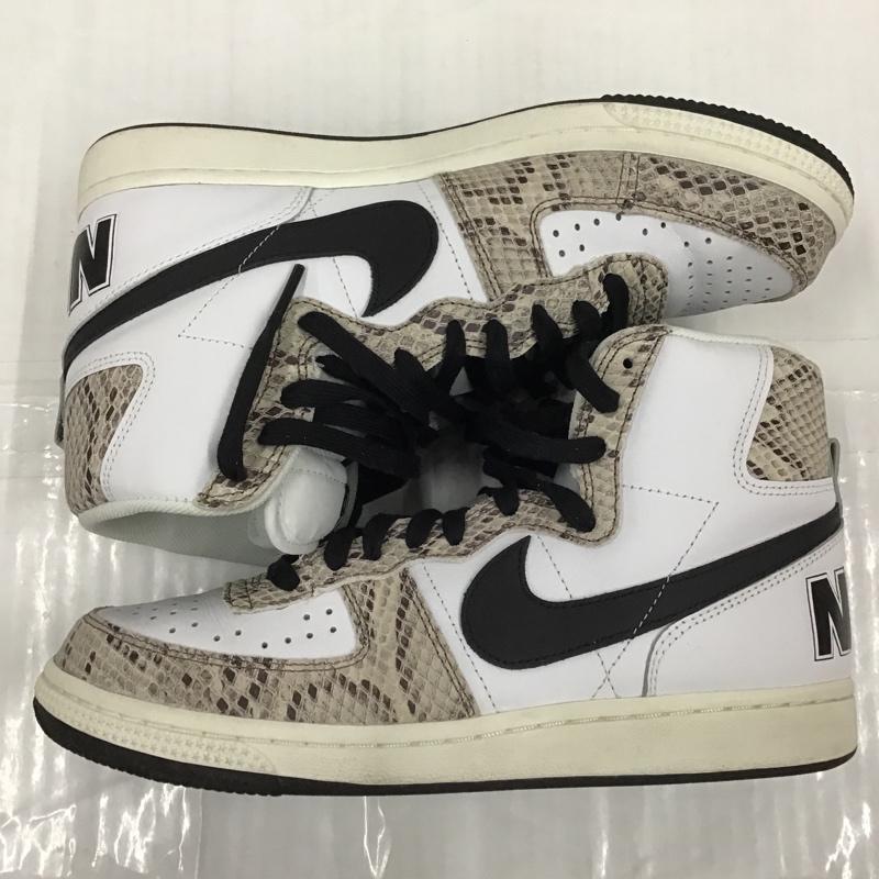 ナイキ NIKE スニーカー スニーカー FB1318 100 TERMINATOR HIGH 26cm 箱有 スネークスキンプリント 26.0cm ロゴ、文字 白 / ホワイト / X 黒 / ブラック / X ベージュ / ベージュ /  メンズ USED 古着 中古 10103079