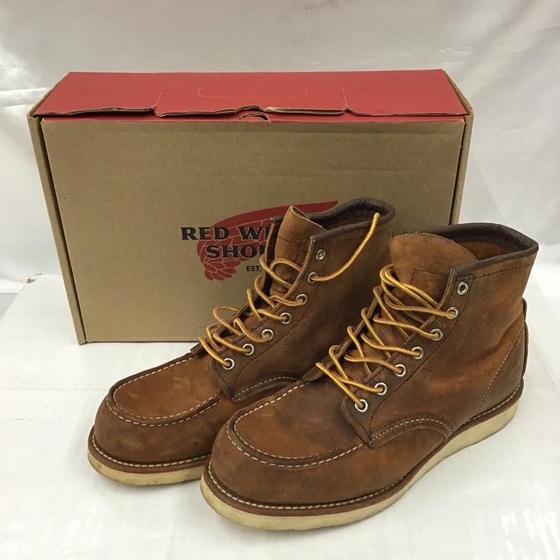 レッドウィング RED WING ブーツ ショートブーツ 8876 USA8E 26cm 箱有 ワークブーツ US：8 無地 茶 / ブラウン /  メンズ USED 古着 中古 10103094